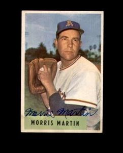 Autógrafo firmado por Morris Martin 1954 Bowman Philadelphia Athletics - Imagen 1 de 2