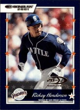 2001 Donruss San Diego Padres Baseball Card #21 Rickey Henderson