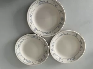 Corelle First Of Spring Bread Dessert Plates Sandstone Blue Vtg Set of 3 - Picture 1 of 4