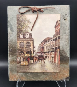 Vieux Carre New Orleans French Quarter Slate Art Tile Wall Hanging Decor Royal S - Picture 1 of 8