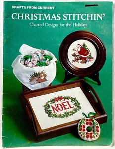 1984 Current Christmas Stitchin' Counted Cross Stitch Pattern Book Vintage 12172 - Picture 1 of 2
