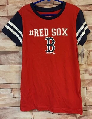 Team Athletics Genuine Merchandise Red Socks Short Sleeved T-Shirt. L (10-12) - Image 1 of 4