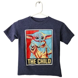 Star Wars Shirt Boys Small 6-7 Mandalorian Baby Yoda The Child T-Shirt Tee - Picture 1 of 6