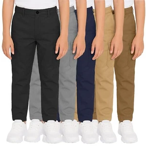Boy’s Super Stretch Regular Fit Cargo Pants – Comfort, Style & Utility Combined - Picture 1 of 16