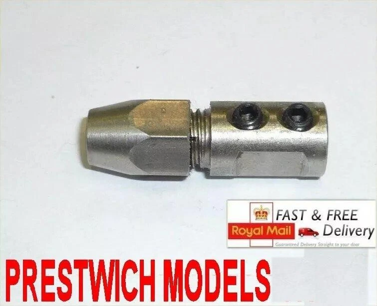 COUPLING FLEX 5mm motor to 4.76mm 3/16 stainless steel flexi cable brushless rc - Image 1 of 1