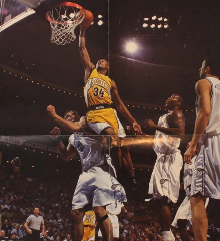 RAY ALLEN NBA Poster Seattle Supersonics Basketball 20.5" x 16.5" Spain READ Cover