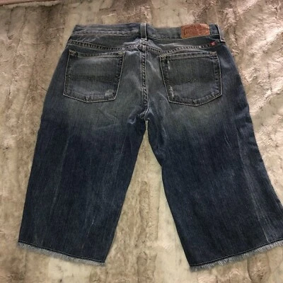 Lucky Brand Zoe Bermuda Womens Sz 4 / 27 Distressed Style Denim Shorts raw hem - Image 1 of 4