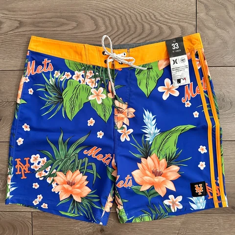Hurley Phantom 47 MLB New York Mets Board Beach Pool Swim Shorts Mens Size 33 Cover
