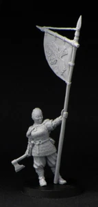 SAGA Viking Age, Female Banner Bearer miniature, shield maiden command. - Picture 1 of 8