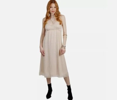 NWT Band of the Free Amalie Lace Cami Midi Slip Dress Ivory S - Изображение 1 из 4