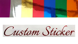 Chrome Colours Custom Text Font Wording Personalised Sticker Decal fonts 31-40 - Bild 1 von 22