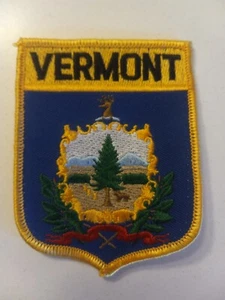EMBROIDERED VERMONT STATE SHIELD PATCH 2.75"×3.5" - Picture 1 of 2