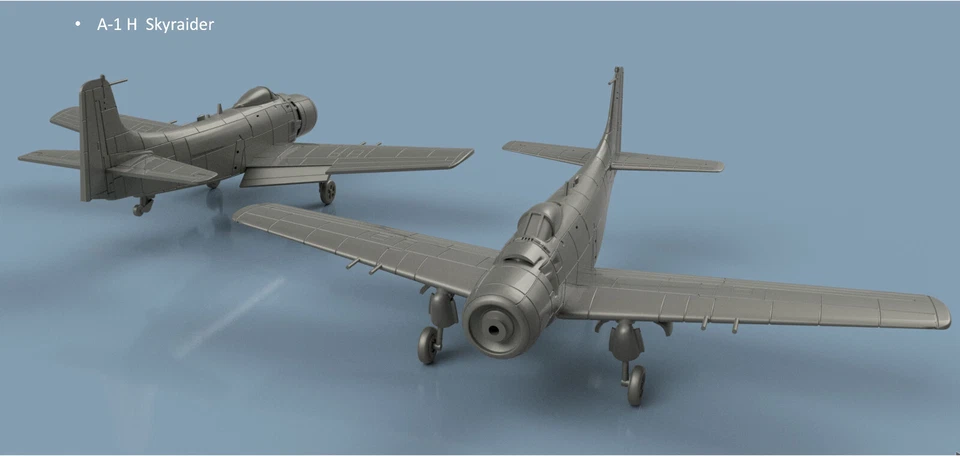 Larsenal	3D 400 176	1:400 A-1 H Skyraider unfolded wings x5 - Photo 1/1