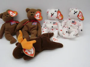 McDonalds TY Beanie Babys Baby SET Glory Britannia Schokolade Elch Vintage Spielzeug - Bild 1 von 21