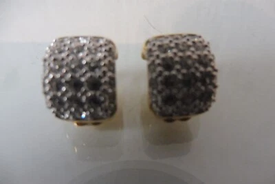 Pierre Lang Ohrringe ,   schöne PL - Ohr-Clips ,  vergoldet mit Stein - Bild 1 von 4