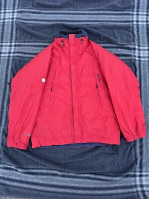 Jaqueta Marmot Masculina Média Vermelha Leve Capa de Chuva Zíper Completo Ecológica Forrada de Lã! - Imagem 1 de 4