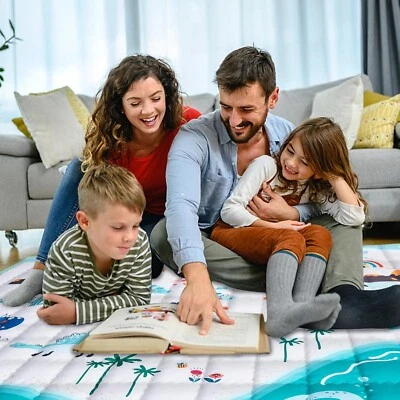 Premium  Baby Play Mat 50" X 50", Thick One-Piece Crawling, Odorless Floor Mat - Image 1 of 4