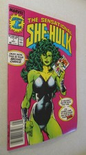 The SENSATIONAL SHE-HULK #1 NEWSSTAND 1989 plus card