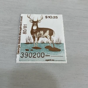 1980-81 Georgia wildlife management stamp Mint Never Hinged - Picture 1 of 2