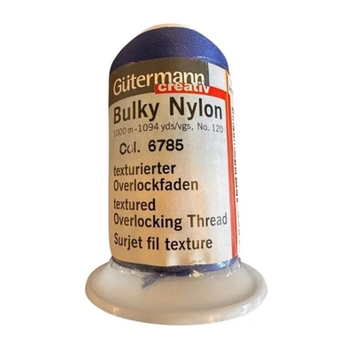 1 NUEVO Carrete Overlocking Italia Azul #6785 GUTERMANN 100% Nylon Hilo 1094 yardas Foto 1 de 2