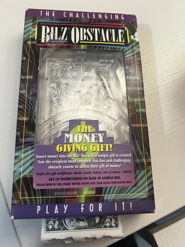 The Challenging Bilz Obstacle Puzzle Box Money Giving Gift Birthday Idea - NIB - Image 1 of 3