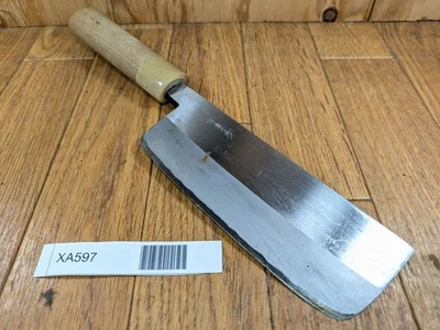 Cuchillo de cocina de chef japonés NAKIRI HECHO A MANO vintage Japón 150/290 mm XA597 Foto 1 de 4