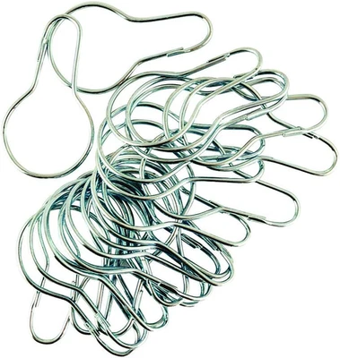 15105 Bathroom Shower Curtain Rings, Pack of 24, Nickel-Plated Steel - Image 1 of 2