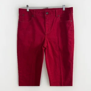 Talbots Heritage Slim Ankle Jeans Womens Size 12 Magenta Cotton Stretch 31x28 - Picture 1 of 6