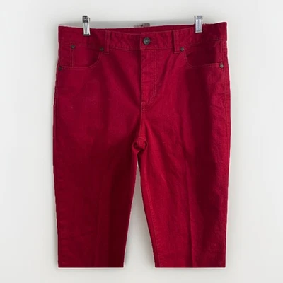 Talbots Heritage Slim Ankle Jeans Womens Size 12 Magenta Cotton Stretch 31x28 - Image 1 of 4