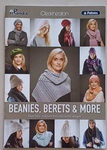 Patons Beanies Berets & More Pattern Book 8, 12, 14 Ply - Picture 1 of 13