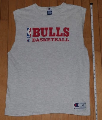 Vintage Chicago Bulls Shirt Mens XL Grey Champion Practice Tank Sleeveless 90s - Image 1 of 4