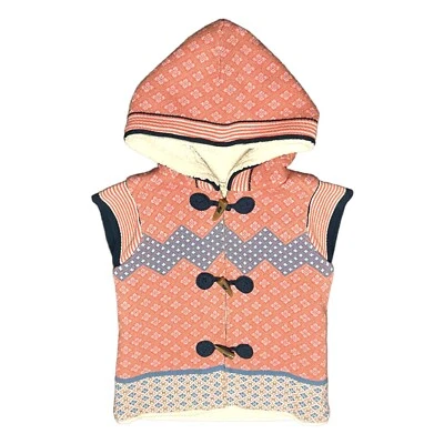 Matilda Jane SZ 8 Make Believe WARM HUGS Vest Hood Sherpa Lined Toggles - Image 1 of 4