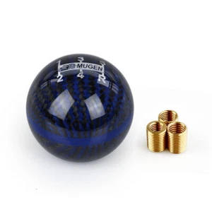 MUGEN 5/6 Speed Racing Real Carbon Fiber Shift Shifter Knob Manual MT Ball Gear - Picture 1 of 17