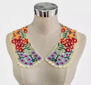 Multi-colour Lace Collar, False Lace Collar, Flower Lace Collar, Fake collars - Picture 1 of 2