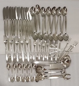 WMF vintage Besteck, Rom, Friodur Patent, Vorlegebesteck, versilbert, 70 Teile - Bild 1 von 19