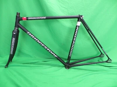 Bridgestone NJS Keirin Frame set Track Bike Columbus Max Fork  Matte Black  50cm - Image 1 of 4