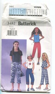 BUTTERICK EASY 3482 TOP Y PANTALÓN NIÑA CON VARIACIONES TALLA 12-16 SIN CORTAR 2002 - Imagen 1 de 3