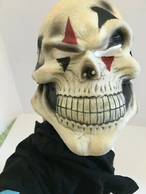 Skeleton Scary Mask Pre-Owned, White, Black and Red With Strap - Image 1 of 4