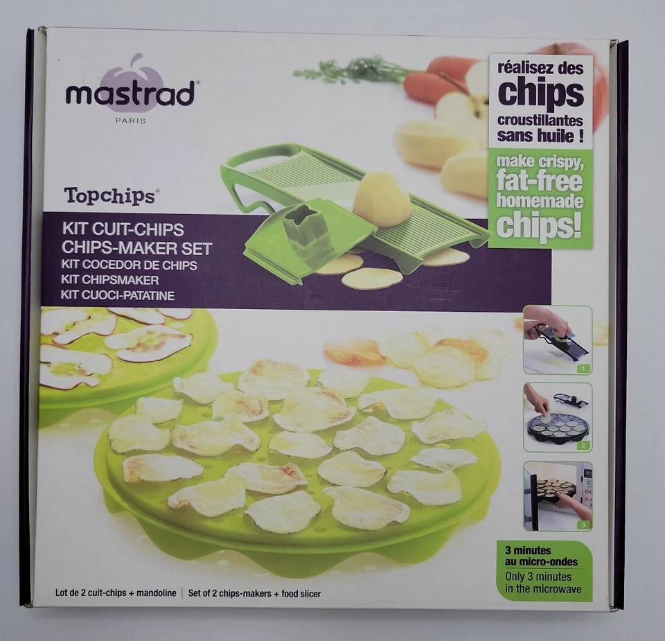 Mastrad Top Chips 2 Chip Makers + A Food Slicer Culinary Delicious, Green. - Image 1 of 4