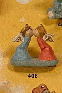 VINTAGE NOWELL'S CERAMIC MOLD #NM-408 KISSING ANGELS ORNAMENT - Picture 1 of 11