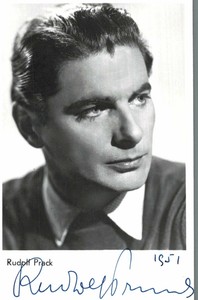 Rudolf Prack Original Signature On Card No. 4574 E