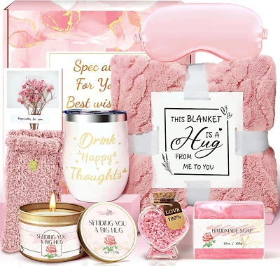 Valentines Day Gifts for Women, Mom, Wife, Her, Birthday Gifts Basket Self Care  - Image 1 of 4