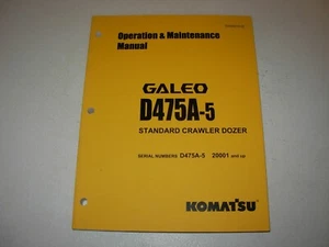 Komatsu D475A-5 Standard Crawler Dozer Operation Maintenance Manual , 20001-up - Picture 1 of 4