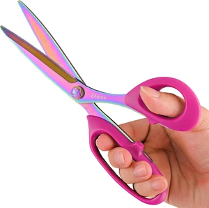 Fabric Scissors for Cutting Clothes - 9" Professional Titanium Coated Forged Sta - Picture 1 of 7