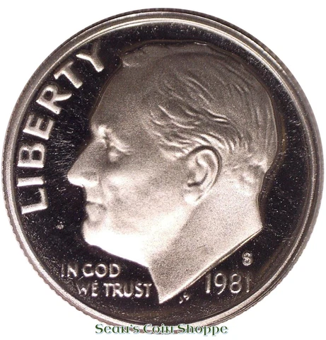 1981 S Roosevelt Dime 10C Gem Cameo Proof San Francisco Type 1 T1 Ships Free! Cover