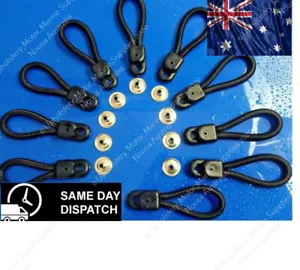 Bungee Loops - 70mm - 10 Pack - Bunji Tonneau Ute Marine Repair Loop - Picture 1 of 7