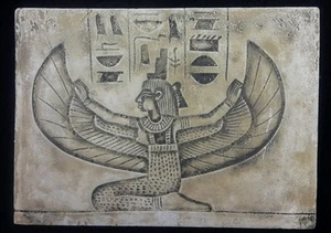 Altägyptische geflügelte Isis Wandfragment Antikoptik  - Bild 1 von 4