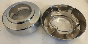 Chrome Snap in Wheel Hub Center Caps for 1994-1997 Ford F250 F350 Super Duty 4x4 - Picture 1 of 7