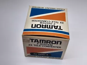 OLD NEW STOCK TAMRON PENTAX PK MOUNT 2X TELECONVERTER LENS FOR 35MM CAMERAS - Picture 1 of 11