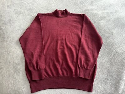 Pendleton 100% Merino Wool Men’s Burgundy Long Sleeve Collared Pullover Size: L - Image 1 of 4